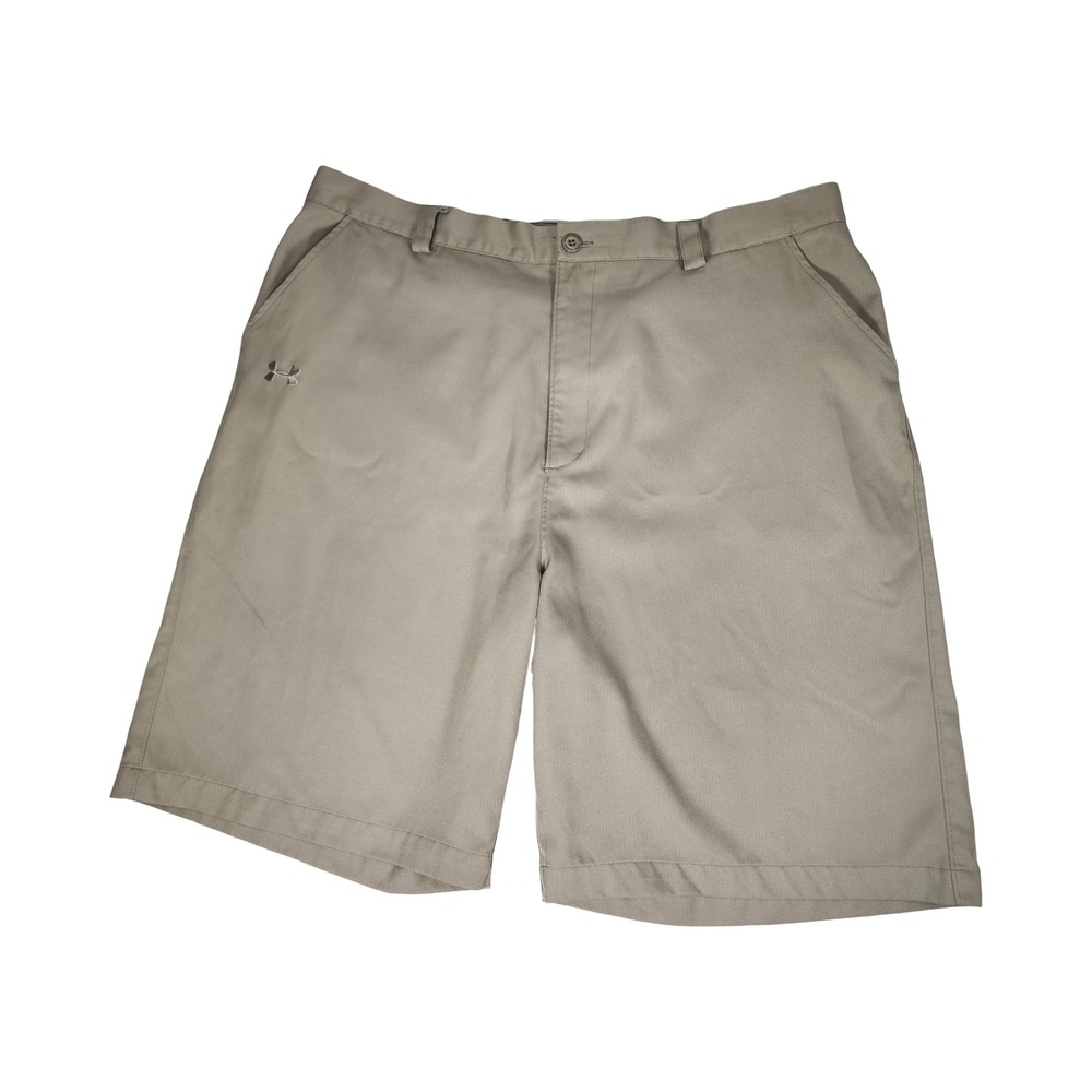 Under Armour Mens Tan Khaki Golf Shorts Size 40 205381 SS121100354